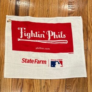 Fightin' Phils Red and White Rally Towel State Farm official Sponsor